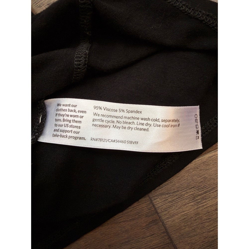 Eileen Fisher Tank Dress Womens PP Black Racerback Pockets Viscose - Picture 6 of 6